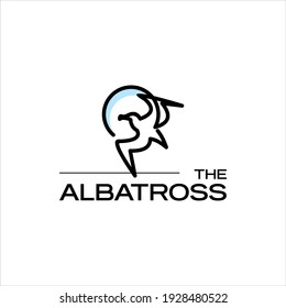 Animal Logo Design Albatross Bird Vector, Business Graphic Design Element and Template Ideas