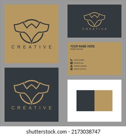 an animal logo design. logo with bat monogram
