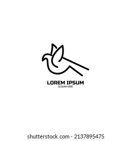 Animal logo design dog mascot bird cute