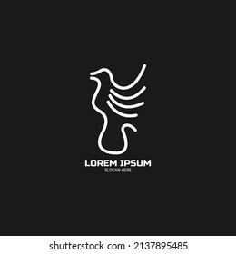 Animal logo design dog mascot bird cute