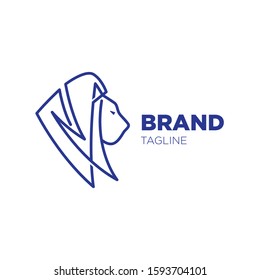 Animal Logo Design Minimalist Template; Lion, Wild Logo