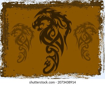 animal logo design tattoo vector illustration and creative background eps10