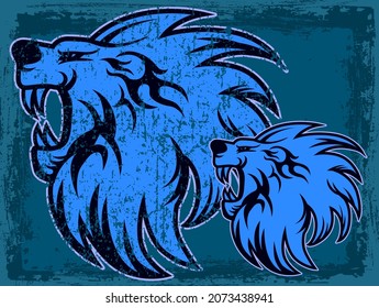 animal logo design tattoo vector illustration and creative background eps10