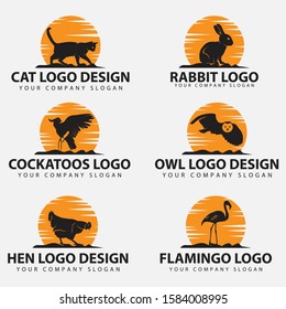 animal logo design vector silhouette