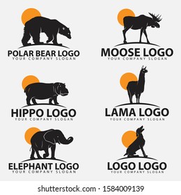 animal logo design vector silhouette