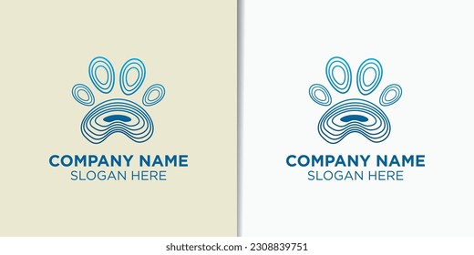 animal logo design vector, animal and technology logo template
