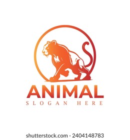 Plantilla vectorial de diseño de logotipos de animales