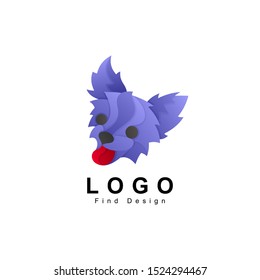 animal logo, dog care and pet shop, cute puppy design template