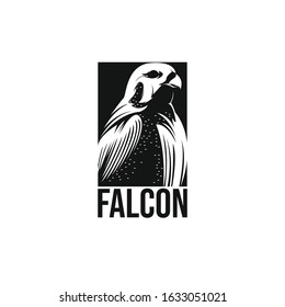 Animal logo with falcon bird design elements.