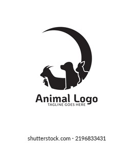 animal logo icon vector template.