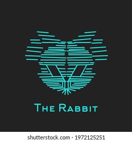 Animal logo icon.rabbit mascot logo vector illustration design