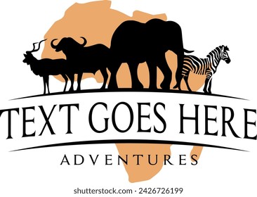 animal logo and illustration design template editable and high resolution image vector