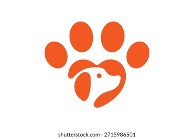 Marca de logotipo animal - Design geométrico mínimo limpo, ilustração vetorial