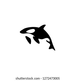 Animal Logo Negative Space. dolphin. 