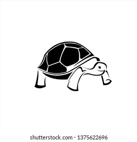 animal logo of ocean turtle and tortoise silhouette for symbol and emblem