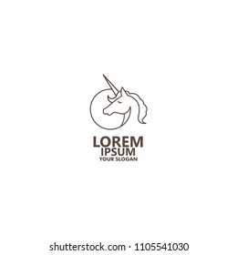 animal logo pegasus collection vector template. line art