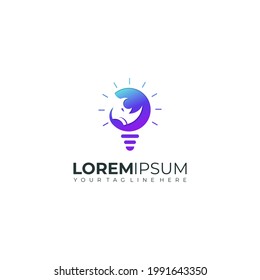 logotipo rinoceronte gradiente inteligente color moderno