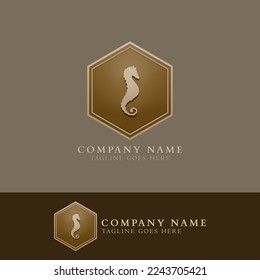 Animal logo with Seahorses icon