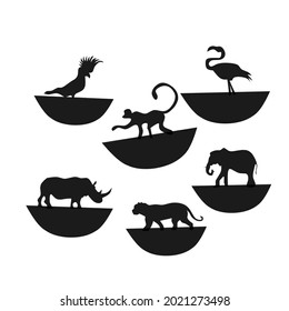 animal logo set vector illustration