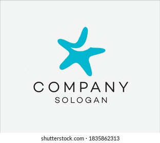 Animal Logo, Star Fish logo,  Technology Logo Design