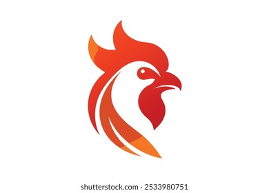 ilustración de Arte vectorial de logotipo animal con un icono de cabeza de pollo