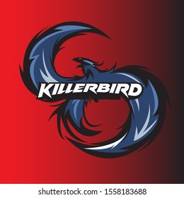 animal logo vector for esport gaming. phoenix bird logo mascot for logo