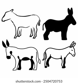 ANIMAL LOGO VECTORS OF HORSE 