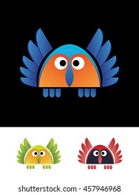 Animal logo.Bird with tufted.Excellent choice for children's clothes or book covers.Corporate identity for the zoo.Brand protection of endangered animals.Icon for mobile app.Logo store food for birds