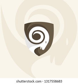 animal logos with a combination of shields, a modern logo