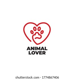 Animal lover logo with lineart style