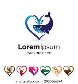 Animal lover logo with multiple concept