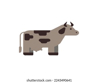 animal mammal moo cow icon funny vector