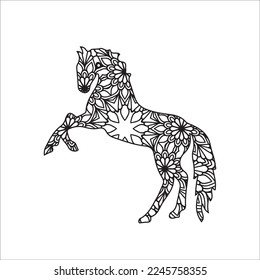 Animal Mandala Coloring page for adult