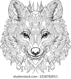 Animal Mandala Coloring paged for kids and adults stress relief