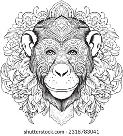 Animal Mandala Coloring paged for kids and adults stress relief