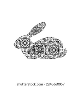 Animal Mandala outline Coloring Page