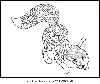 Animal Mandala vector and coloring page