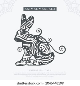 Animal Mandala Vector. Zentangle Animal Art. vector illustration.