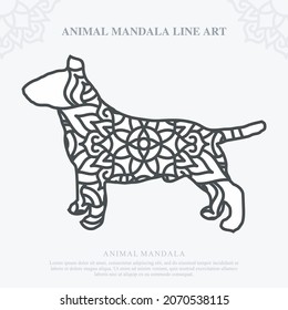 Animal Mandala. Vintage decorative elements. Oriental pattern, vector illustration.