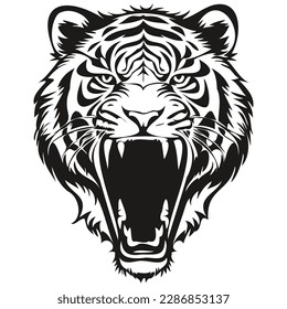 Animal mascot logo Tiger head for team football, basketball, lacrosse, baseball, hockey , soccer
