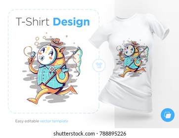 Animal in mask blowing bubbles. Prints on T-shirts, sweatshirts, cases for mobile phones, souvenirs. Isolated vector illustration on white background.