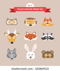 animal mask set- forest animals- set no. 2