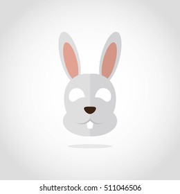 Animal mask vector isolated. Party costume cute cartoon animals carnival mask
