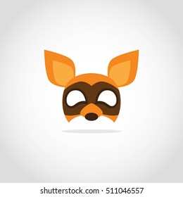 Animal mask vector isolated. Party costume cute cartoon animals carnival mask