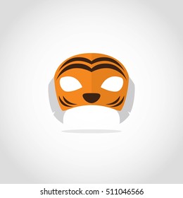 Animal mask vector isolated. Party costume cute cartoon animals carnival mask