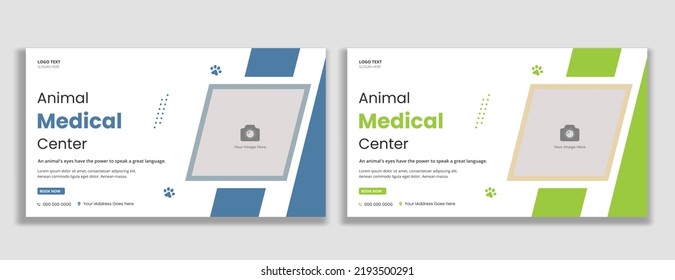 Animal medical center thumbnail and web banner template