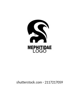 animal mephitidae logo symbol icon vector graphic design illustration idea creative