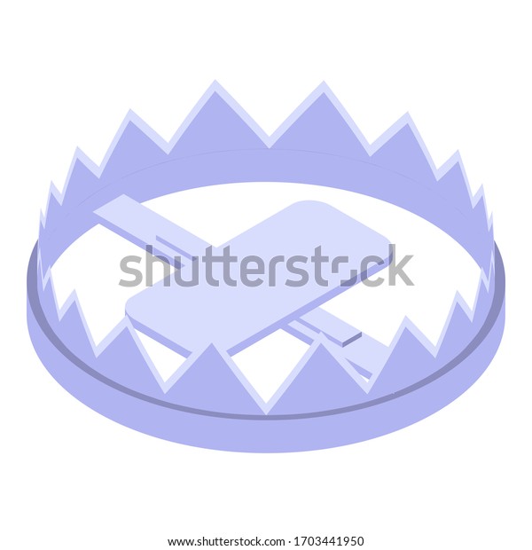 Animal metal trap\
icon. Isometric of animal metal trap vector icon for web design\
isolated on white\
background