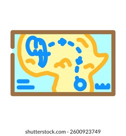 animal migration paths color icon vector. animal migration paths sign. isolated symbol illustration