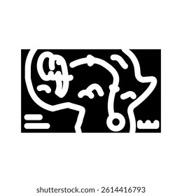 animal migration paths glyph icon vector. animal migration paths sign. isolated symbol illustration
